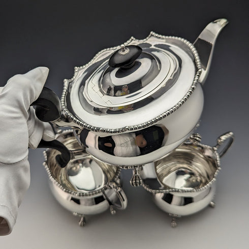 Around 1920 British antique silver plated tea set Mappin & Webb